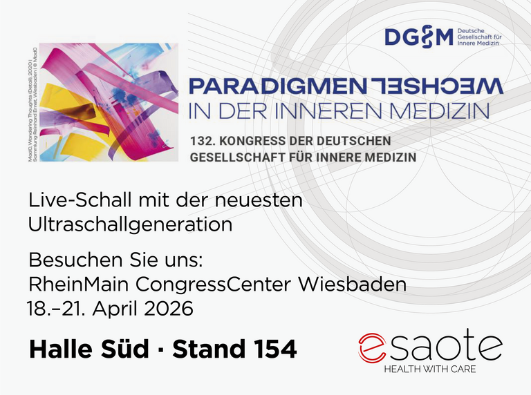 DGIM 2026 · 18.-21. April 2026 · RheinMain COngressCenter Wiesbaden · Halle Süd Stand 154 