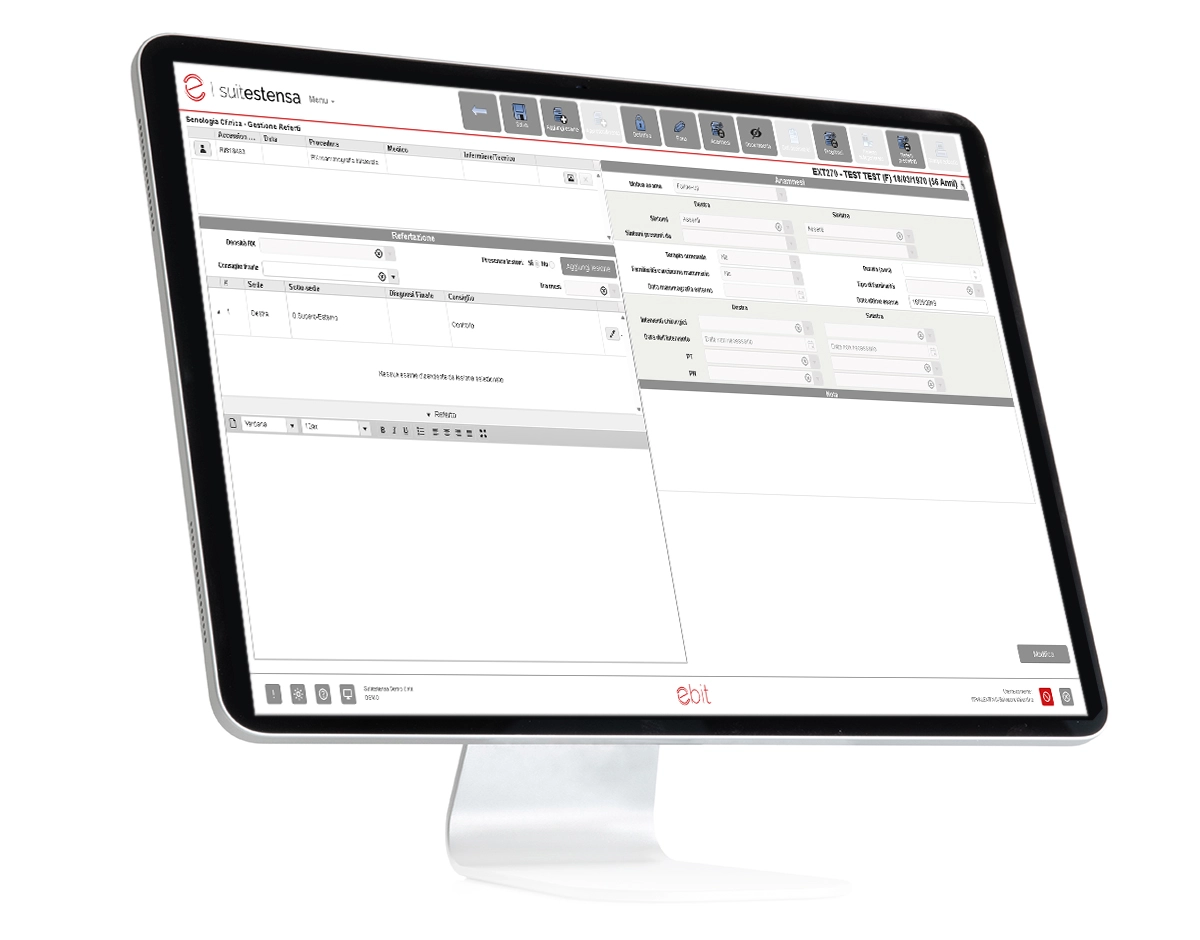 SUITESTENSA Breast Data Management is the software dedicated to the management of the clinical breast episodes path