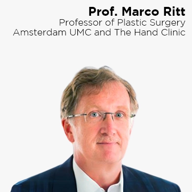 Prof. Marco Ritt. Professor of Plastic Surgery Amsterdam UMC and the Hand Clinic